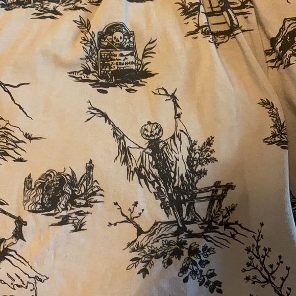 Sleepy Hollow Gothic Tales Toile Skirt in Grey - Picture 3 of 4